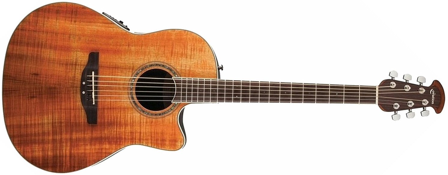 Ovation Cs24p-fkoa Celebrity Standard Plus Mid Depth Cw Koa Lyrachord Rw - Natural - Elektroakustische Gitarre - Main picture