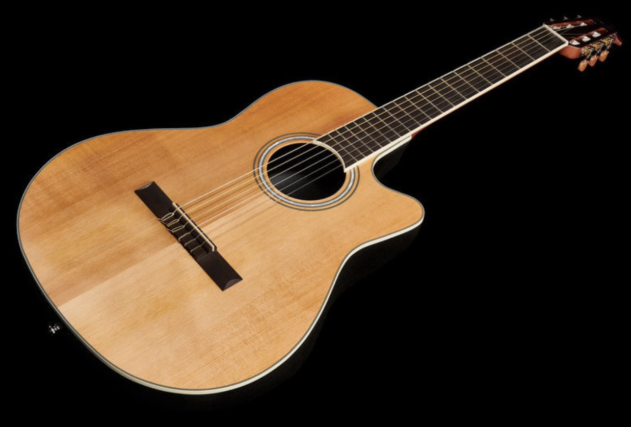 Ovation Cs24c-4 Celebrity Tradition Mid Depth Cw Cedre Lyrachord Ova - Natural - Konzertgitarren 4/4 - Variation 1