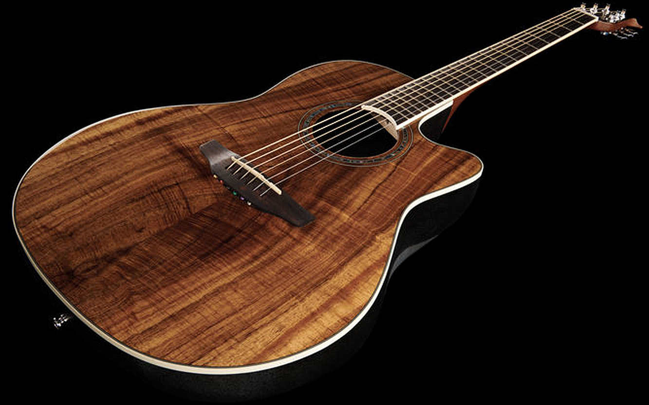 Ovation Cs24p-fkoa Celebrity Standard Plus Mid Depth Cw Koa Lyrachord Rw - Natural - Elektroakustische Gitarre - Variation 2