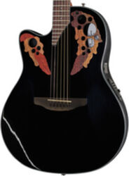 Linkshändige folkgitarre Ovation CE44L-5-G Celebrity Elite Gaucher - Black