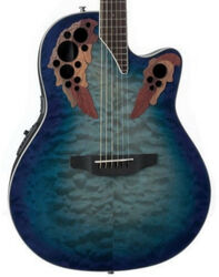 Elektroakustische gitarre Ovation CE48P-RG-G Celebrity Elite Plus Super Shallow - Caribbean blue