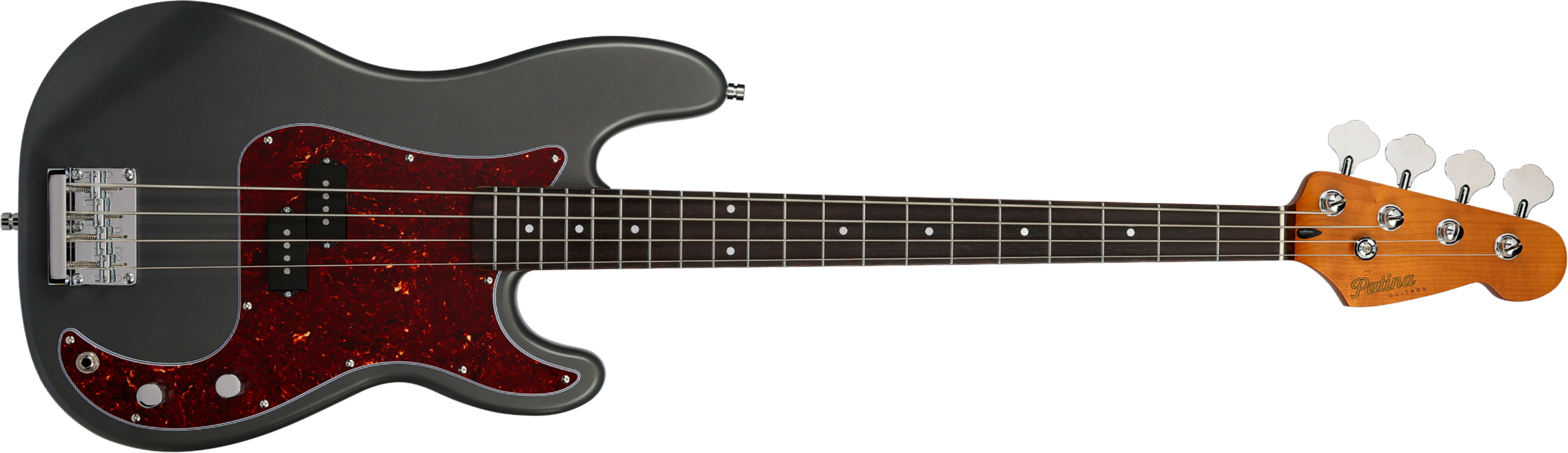 Patina Guitars Ppb3 Bk 1s Ht Rw - Charcoal - Solidbody E-bass - Main picture