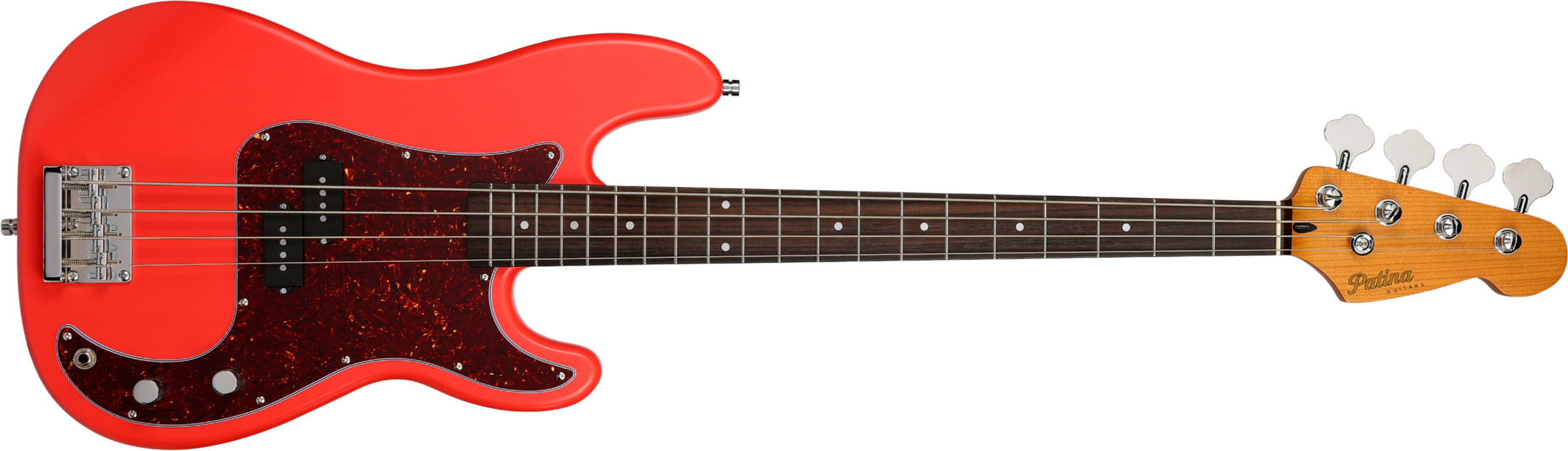 Patina Guitars Ppb3 Frd 1s Ht Rw - Fiesta Red - Solidbody E-bass - Main picture