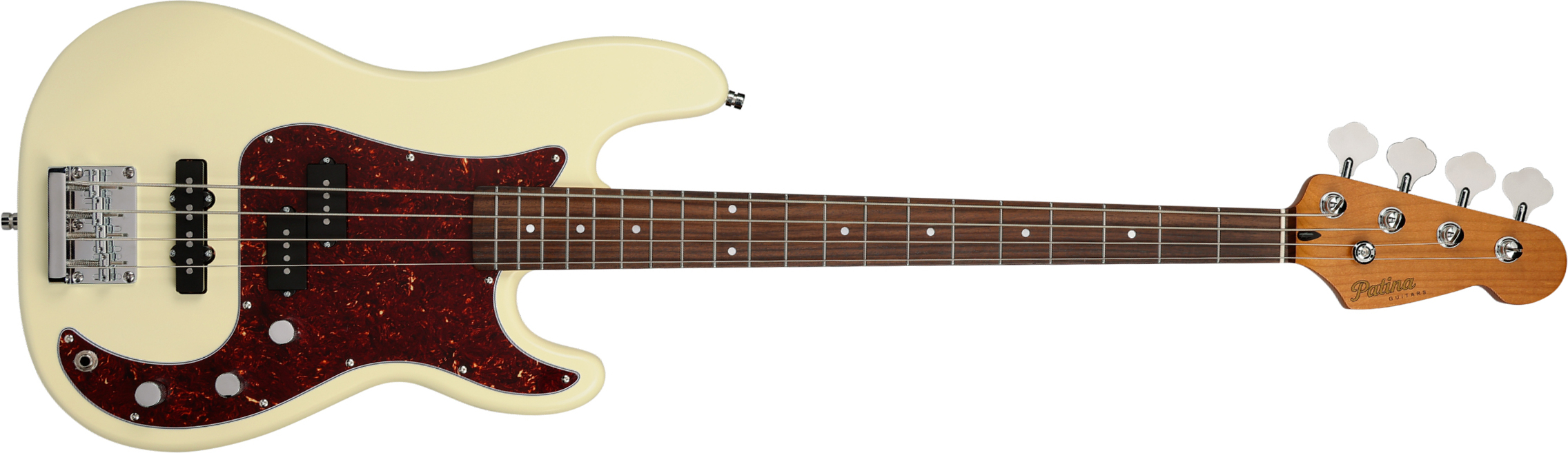 Patina Guitars Ppb3 Ow 1s Ht Rw - Olympic White - Solidbody E-bass - Main picture