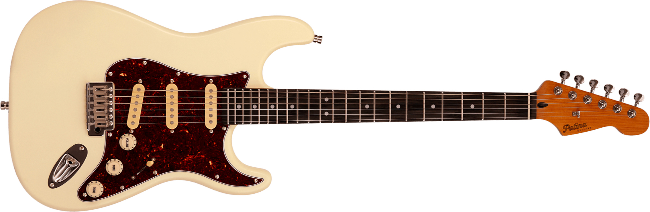 Patina Guitars Ps3 Ow 3s Trem Rw - Olympic White - E-Gitarre in Str-Form - Main picture