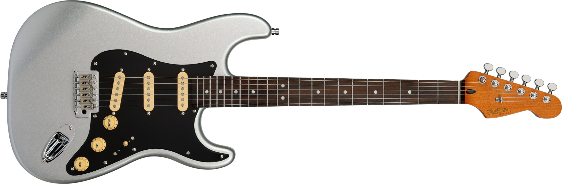 Patina Guitars Ps3 Sl 3s Trem Rw - Silver - E-Gitarre in Str-Form - Main picture