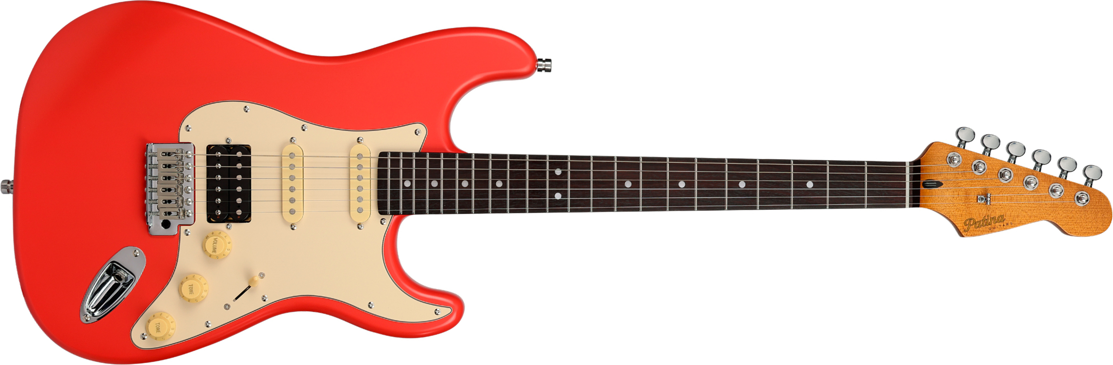 Patina Guitars Ps4 Frd Hss Trem Rw - Fiesta Red - E-Gitarre in Str-Form - Main picture