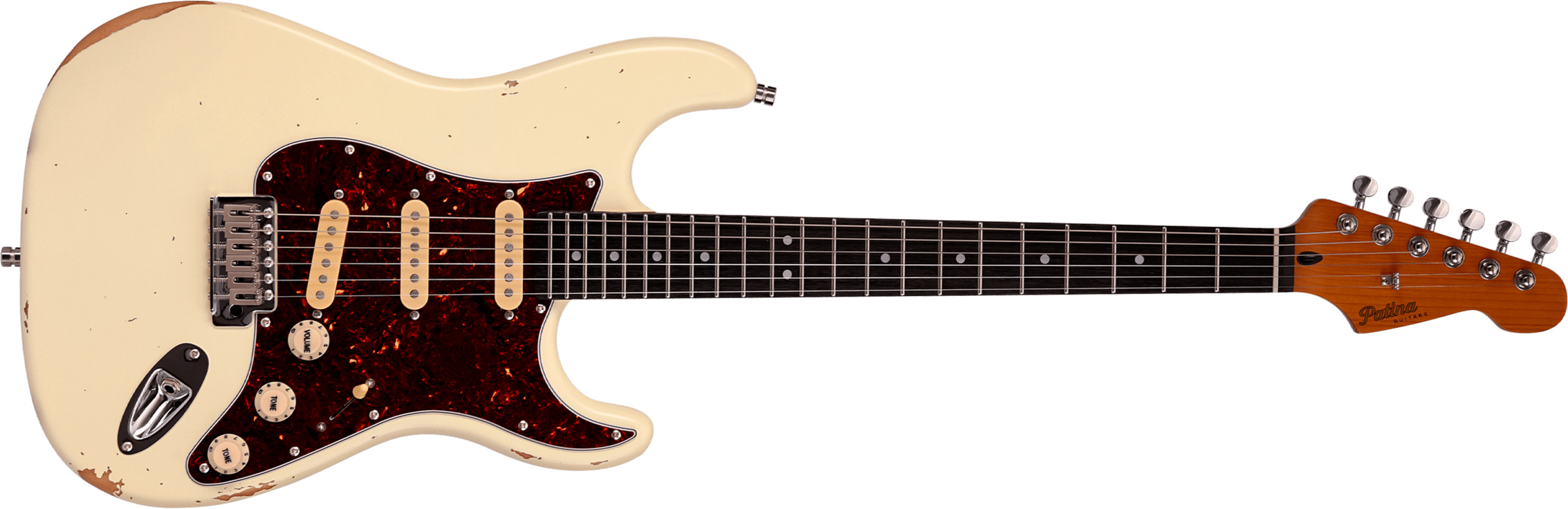 Patina Guitars Ps6 Ow R 3s Trem Rw - Olympic White - E-Gitarre in Str-Form - Main picture