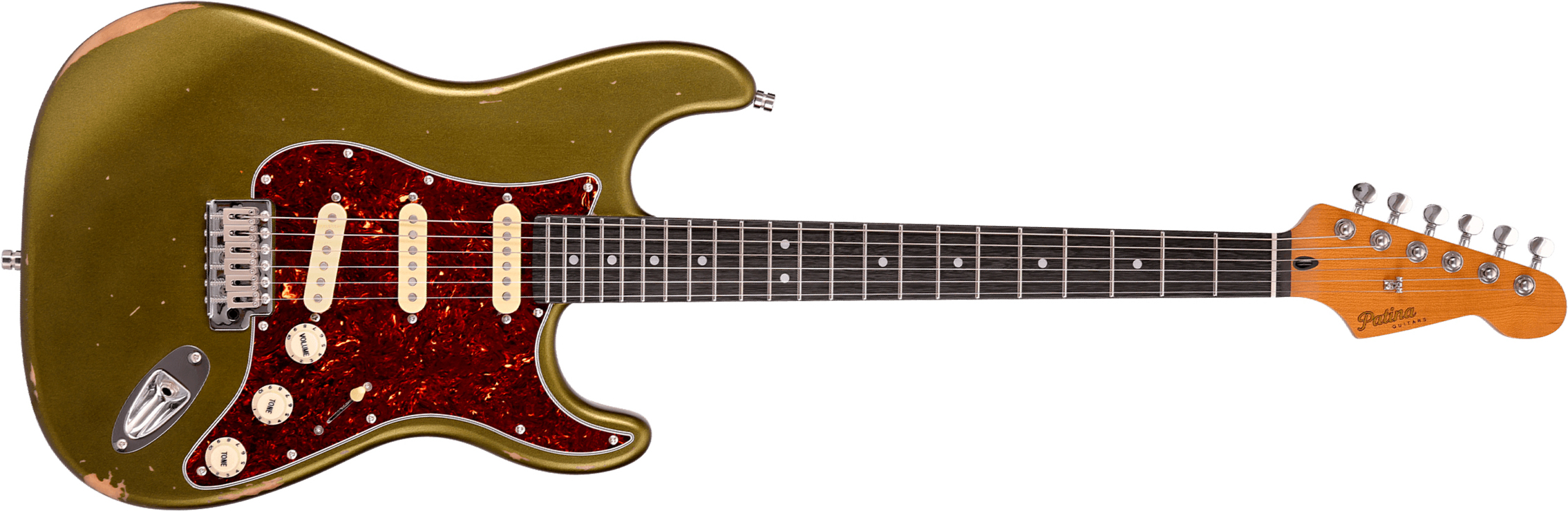 Patina Guitars Ps6 Sgr R 3s Trem Rw - Sherwood Green Relic - E-Gitarre in Str-Form - Main picture