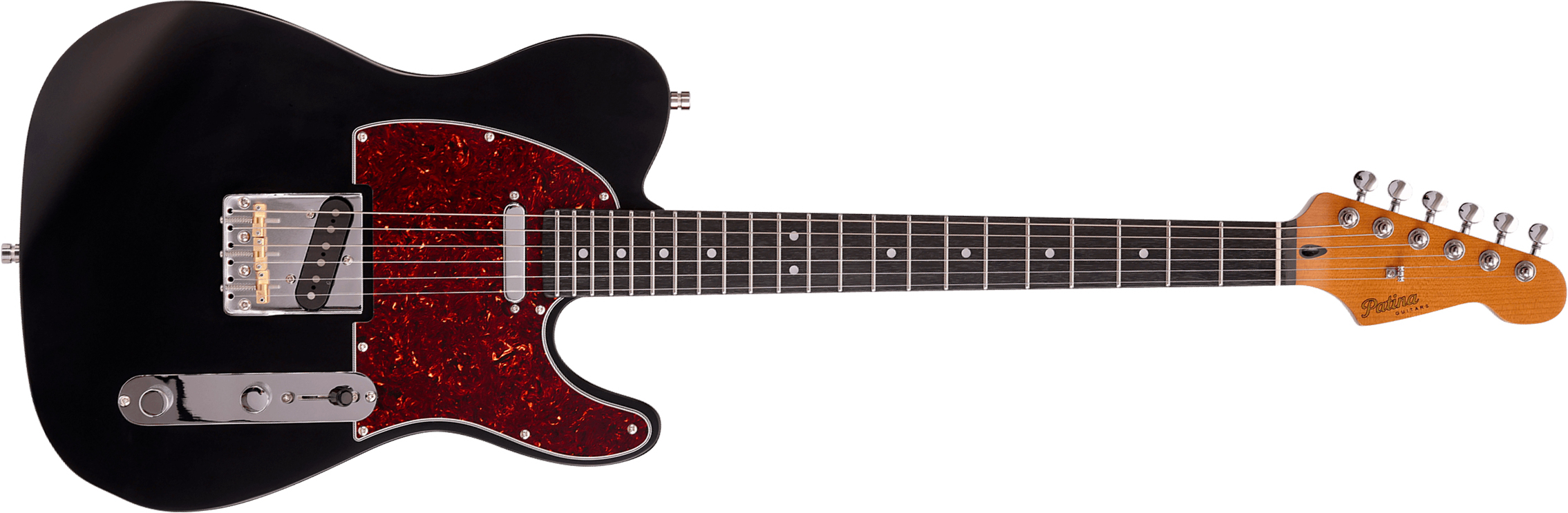 Patina Guitars Pt3 Bk 2s Ht Rw - Black - E-Gitarre in Teleform - Main picture