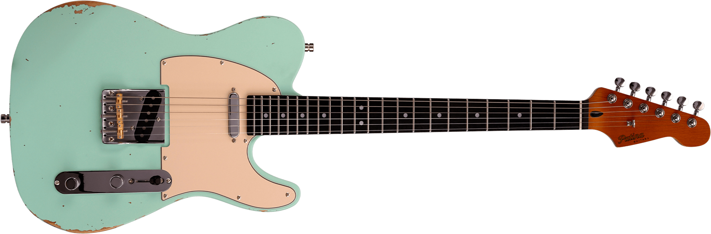 Patina Guitars Pt6 Sfg R 2s Ht Rw - Seafoam Green - E-Gitarre in Teleform - Main picture