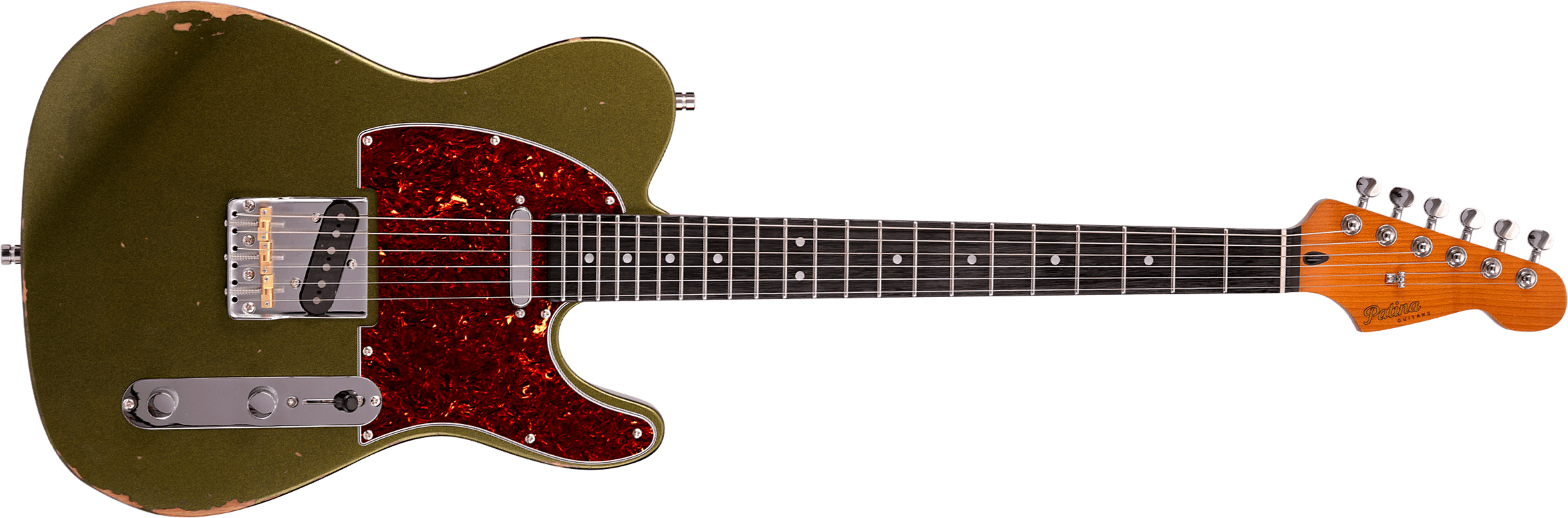 Patina Guitars Pt6 Sgr R 2s Ht Rw - Sherwood Green Relic - E-Gitarre in Teleform - Main picture