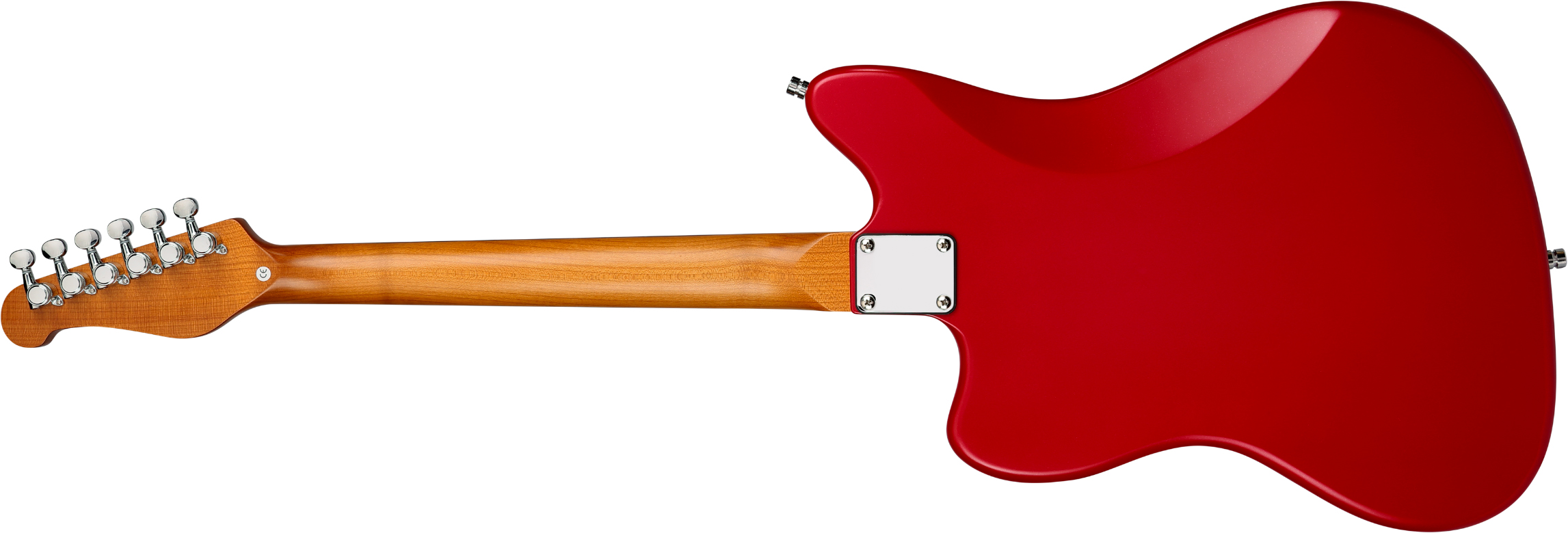 Patina Guitars Pj3 Car 2s Trem Rw - Candy Apple Red - Retro-Rock-E-Gitarre - Variation 1