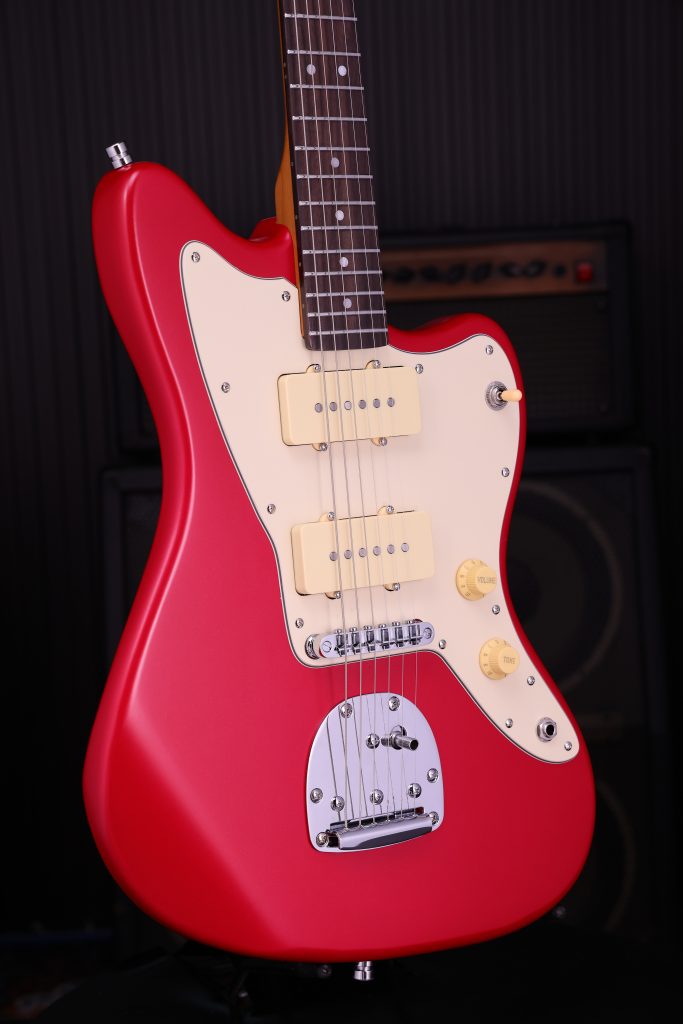 Patina Guitars Pj3 Car 2s Trem Rw - Candy Apple Red - Retro-Rock-E-Gitarre - Variation 2