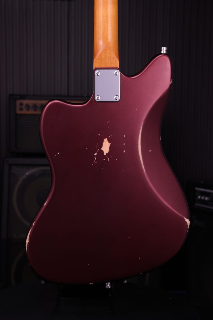 Patina Guitars Pj6 Ox R 2s Trem Rw - Oxblood Red Relic - Retro-Rock-E-Gitarre - Variation 3