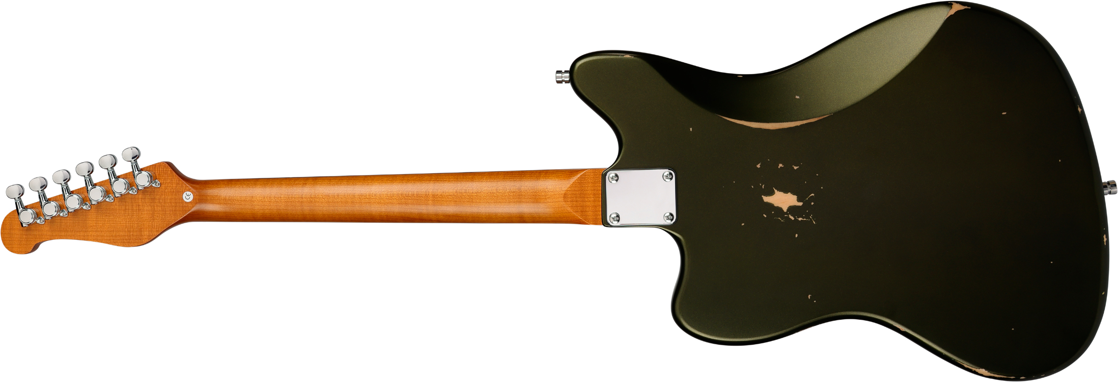 Patina Guitars Pj6 Sgr R 2s Trem Rw - Sherwood Green Relic - Retro-Rock-E-Gitarre - Variation 1