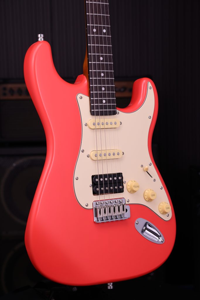 Patina Guitars Ps4 Frd Hss Trem Rw - Fiesta Red - E-Gitarre in Str-Form - Variation 2