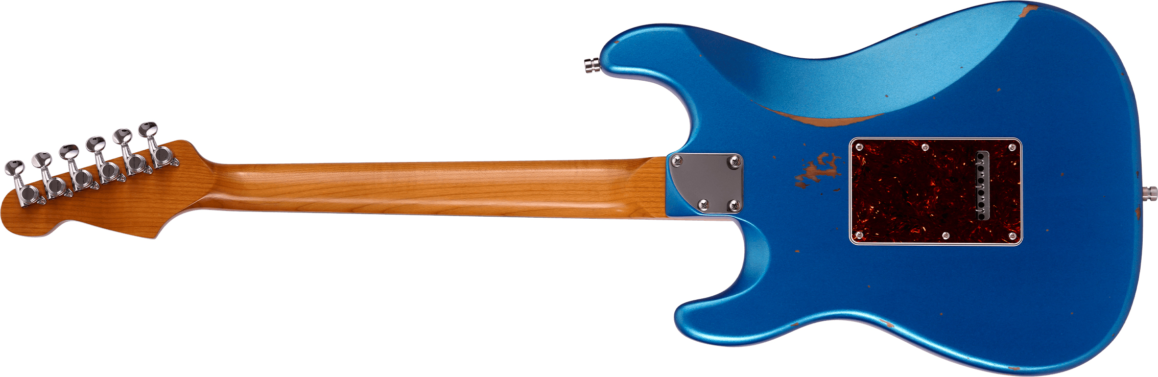Patina Guitars Ps6 Lpb R 3s Trem Rw - Lake Placid Blue Relic - E-Gitarre in Str-Form - Variation 1