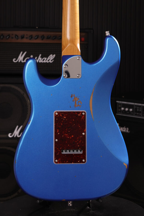 Patina Guitars Ps6 Lpb R 3s Trem Rw - Lake Placid Blue Relic - E-Gitarre in Str-Form - Variation 3