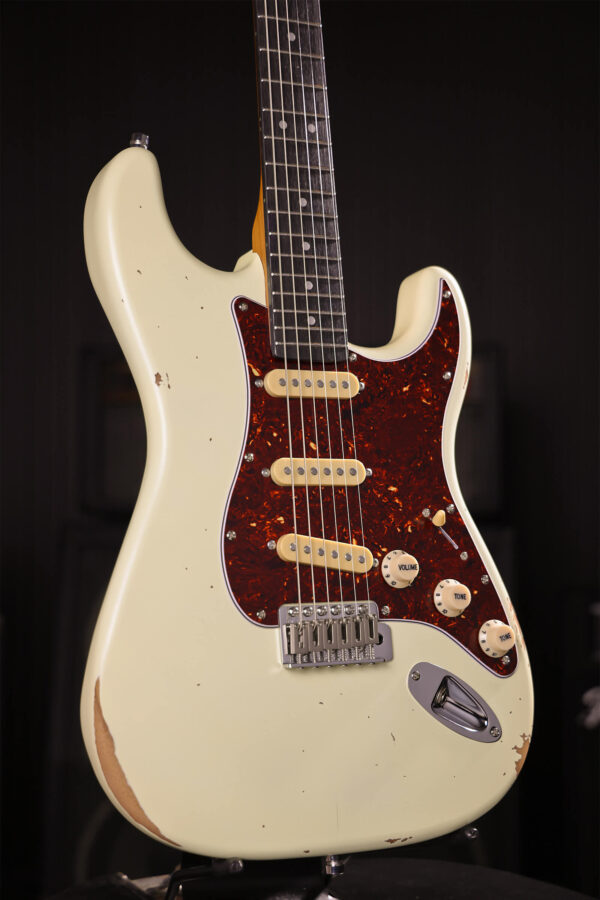 Patina Guitars Ps6 Ow R 3s Trem Rw - Olympic White - E-Gitarre in Str-Form - Variation 2