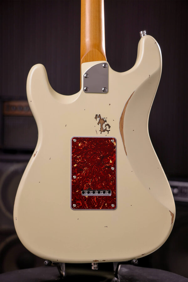 Patina Guitars Ps6 Ow R 3s Trem Rw - Olympic White - E-Gitarre in Str-Form - Variation 3