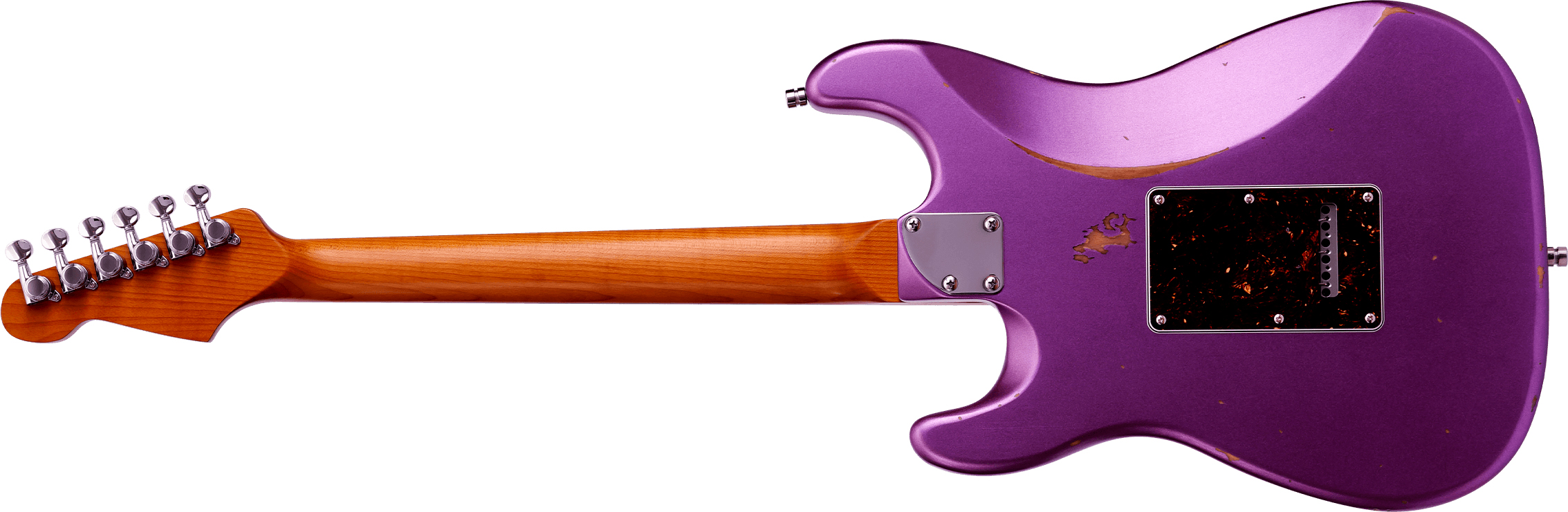 Patina Guitars Ps6 Pp R 3s Trem Rw - Purple Relic - E-Gitarre in Str-Form - Variation 1