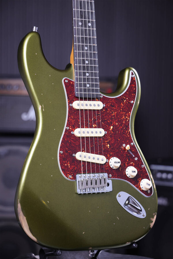 Patina Guitars Ps6 Sgr R 3s Trem Rw - Sherwood Green Relic - E-Gitarre in Str-Form - Variation 2