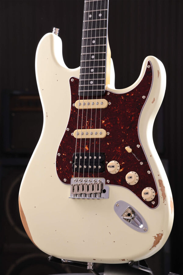 Patina Guitars Ps7 Ow R Hss Trem Rw - Olympic White - E-Gitarre in Str-Form - Variation 2