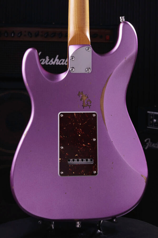 Patina Guitars Ps7 Pp R Hss Trem Rw - Purple Relic - E-Gitarre in Str-Form - Variation 3