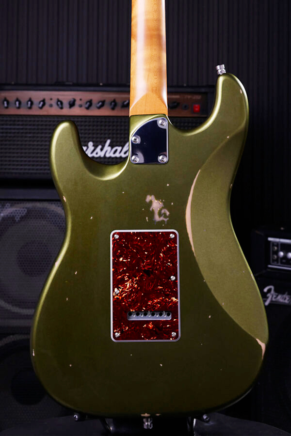 Patina Guitars Ps7 Sgr R Hss Trem Rw - Sherwood Green Relic - E-Gitarre in Str-Form - Variation 3