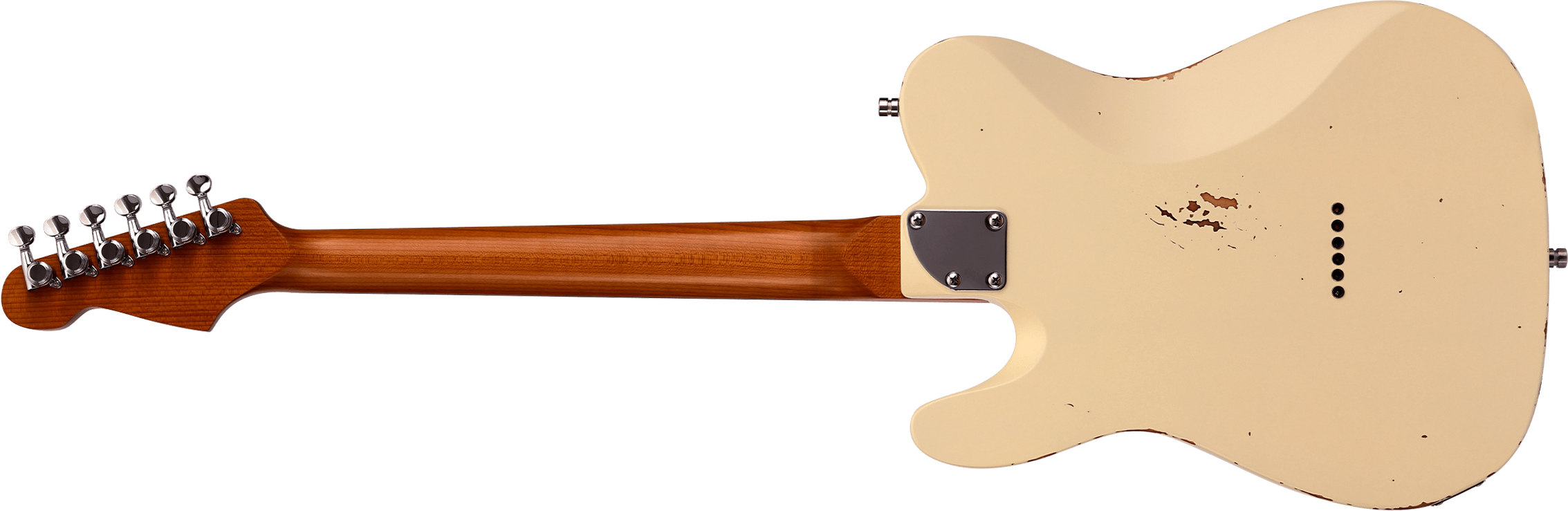 Patina Guitars Pt6 Ow R 2s Ht Rw - Olympic White Relic - E-Gitarre in Teleform - Variation 1