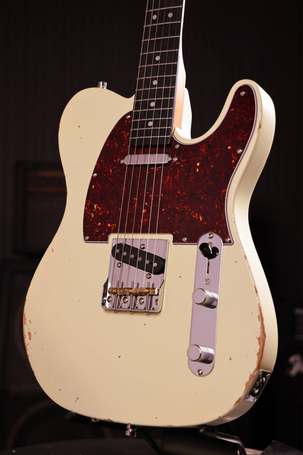 Patina Guitars Pt6 Ow R 2s Ht Rw - Olympic White Relic - E-Gitarre in Teleform - Variation 2