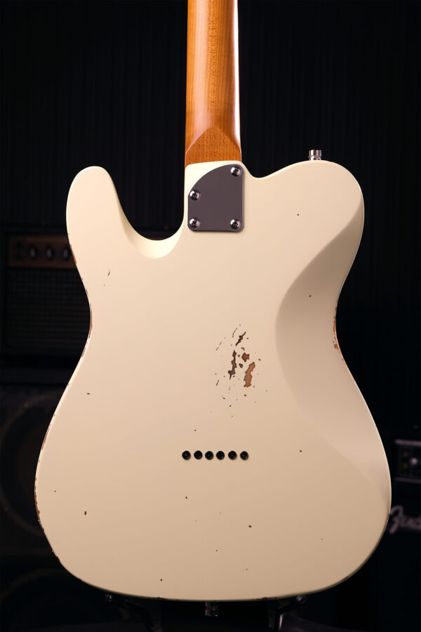 Patina Guitars Pt6 Ow R 2s Ht Rw - Olympic White Relic - E-Gitarre in Teleform - Variation 3
