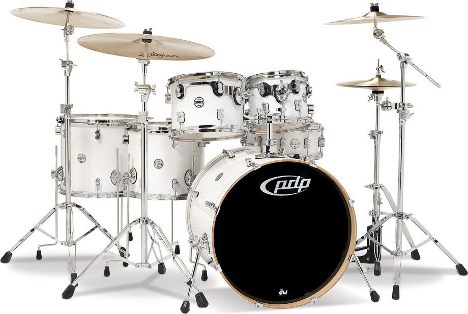 Pdp Pd806065 Concept Maple 6 Futs - 6 FÛts Et + - Pearlescent White - Bühne Akustik Schlagzeug - Main picture