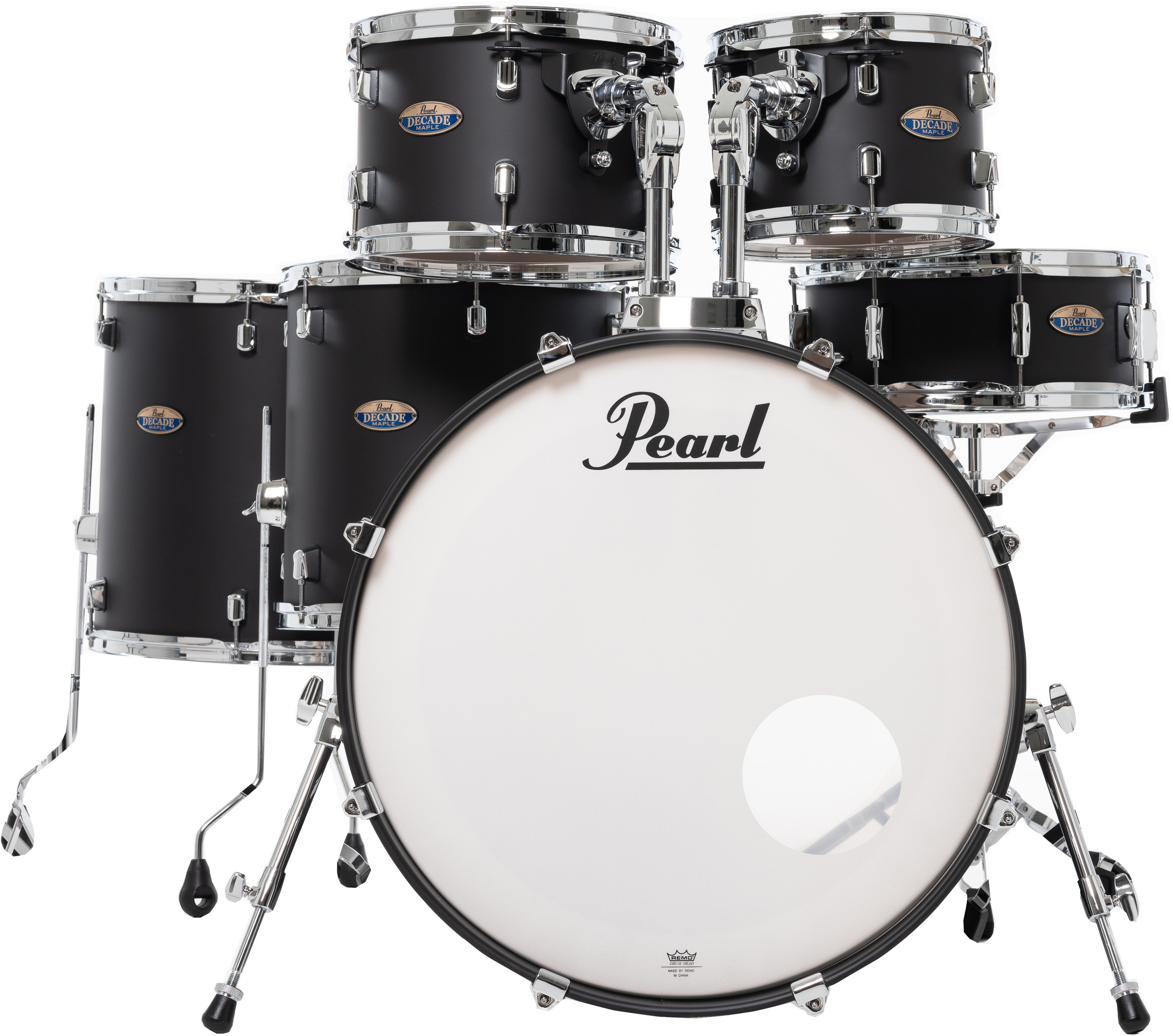Pearl Decade Maple Hyper Rock 22 Satin Slate Black (sans Hardware) - 6 FÛts Et + - Satin Slate Black - Akustik Schlagzeug Rock - Main picture