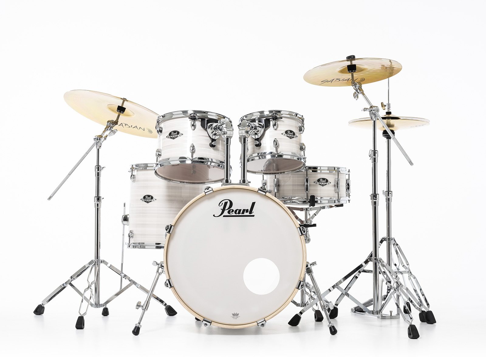 Pearl Export Fusion 20 - Slipstream White - Akustik Schlagzeug Fusion - Main picture