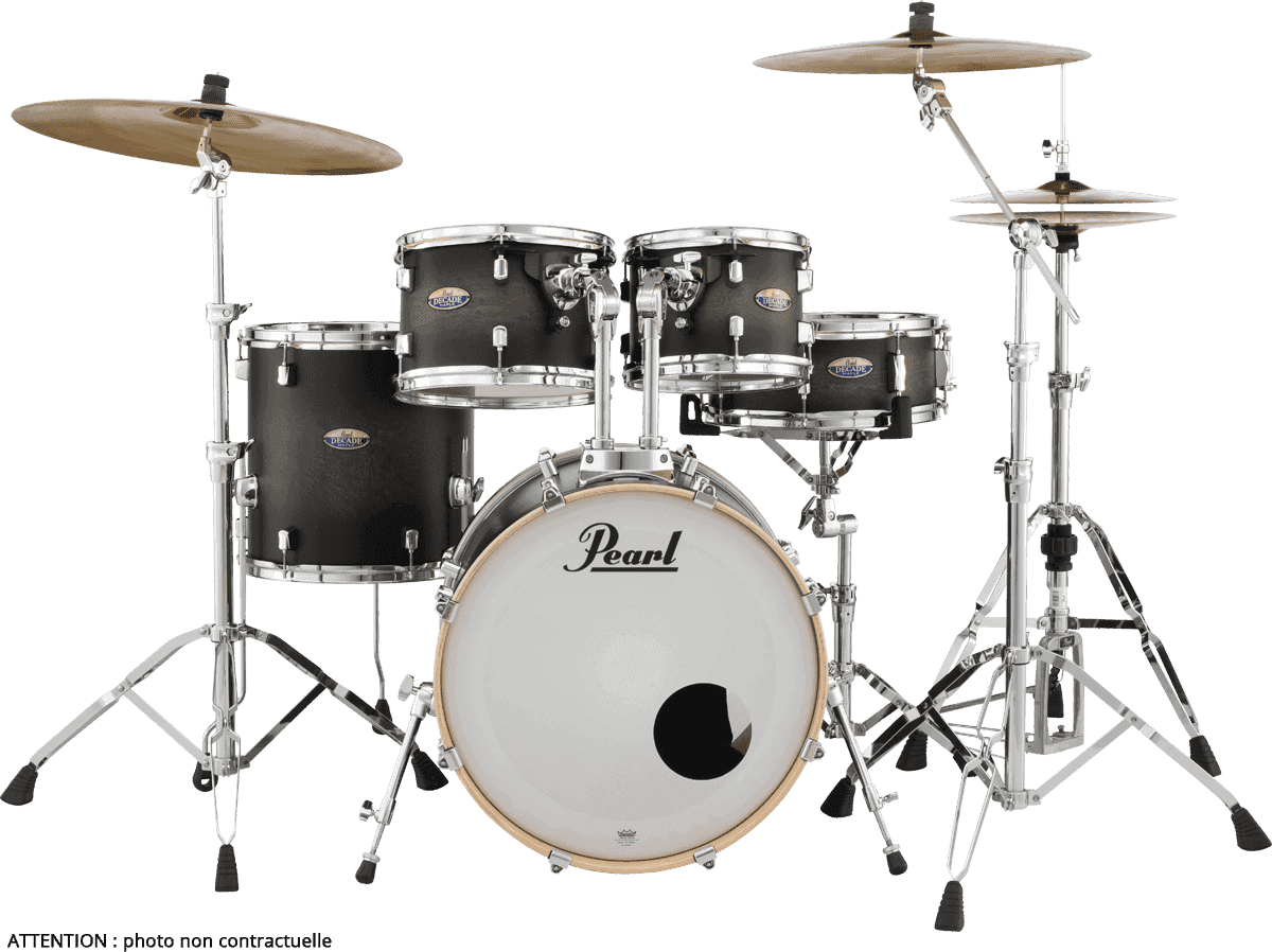 Pearl Decade Maple Stage 22 Satin Black Burst - Satin Black Burst - Akustik Schlagzeug Rock - Main picture