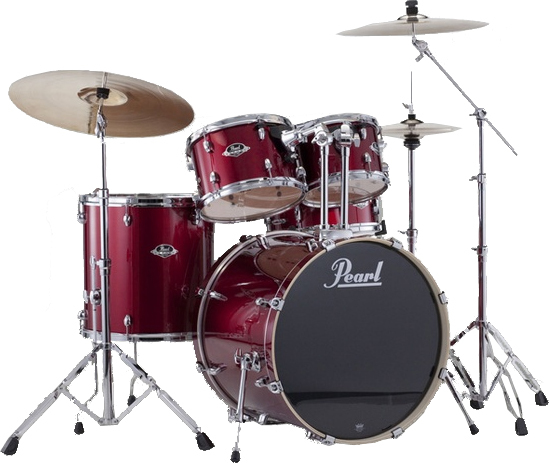 Pearl Export Standard 22 Exx725c-91 - 5 FÛts - Red Wine - Standard Akustik Schlagzeug - Main picture