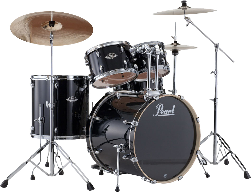 Pearl Exx725c31  Export  Standard 22  Jet Black - 5 Futs - Jet Black - Standard Akustik Schlagzeug - Main picture