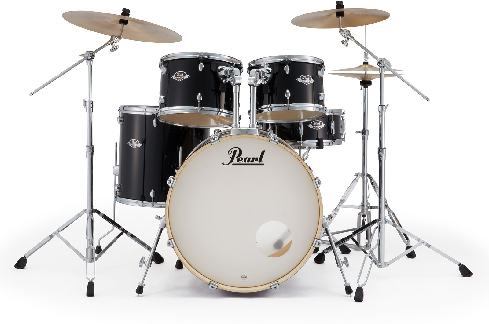 Pearl Exx725nbrc-31 Export Standard 22 - Jet Black - Standard Akustik Schlagzeug - Main picture