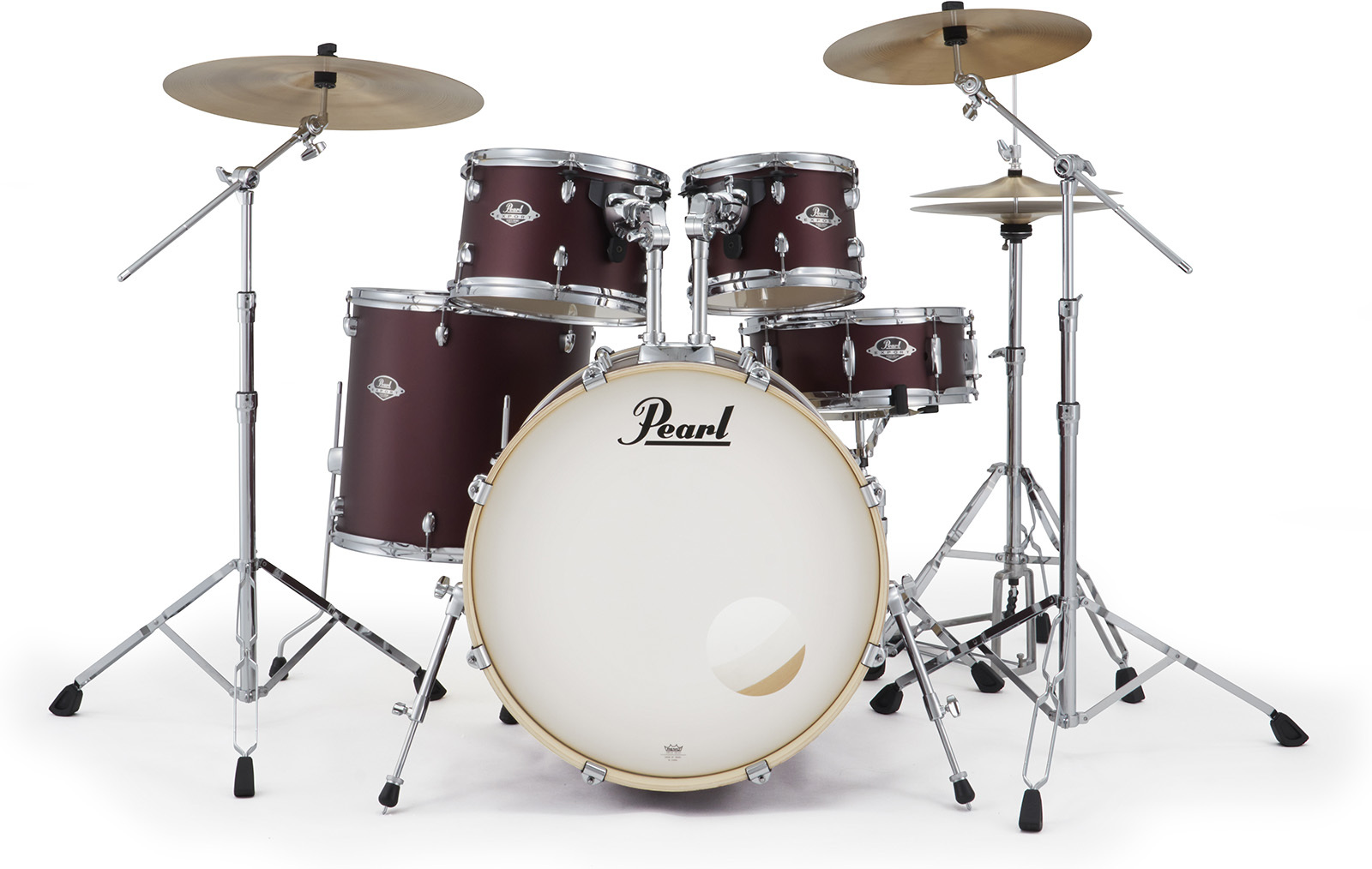 Pearl Exx725sbrc-864 Export Rock 22 - Satin Scarlet - Akustik Schlagzeug Rock - Main picture