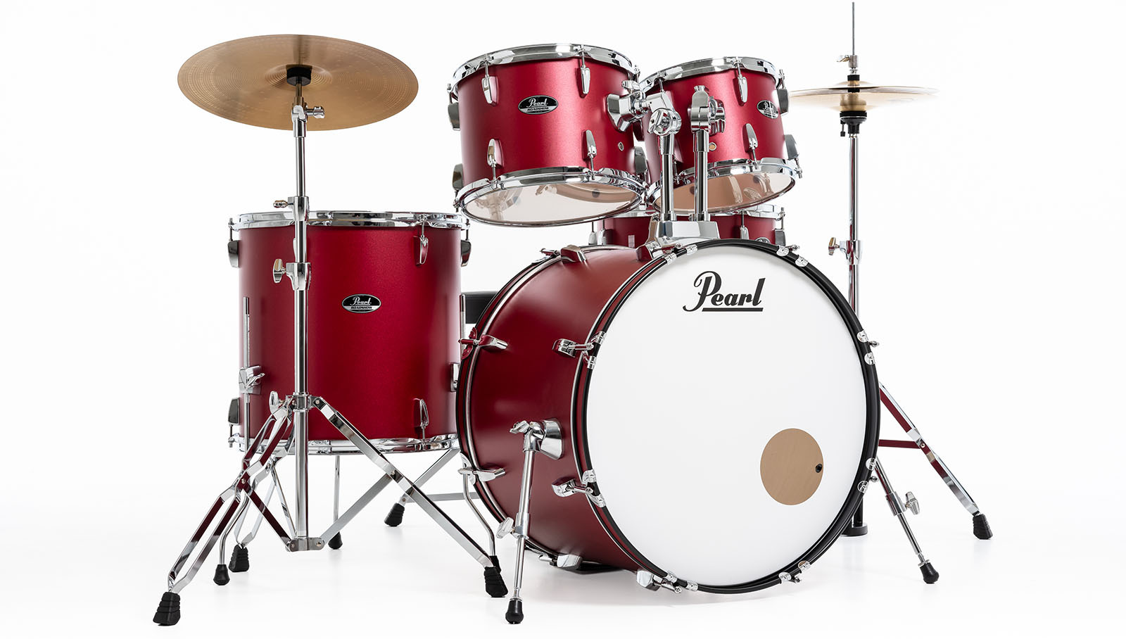 Pearl Roadshow Fusion 20 + Pack Solar Sabian Matte Red - Akustik Schlagzeug Fusion - Main picture