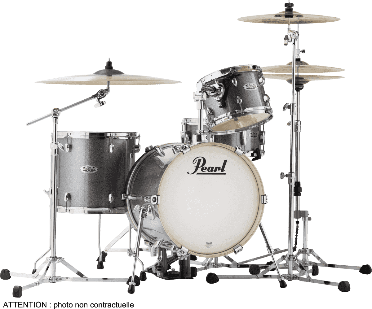 Pearl Kit Midtown Jazette 4 Futs - Grindstone Sparkle - Jazz Akustik Schlagzeug - Main picture