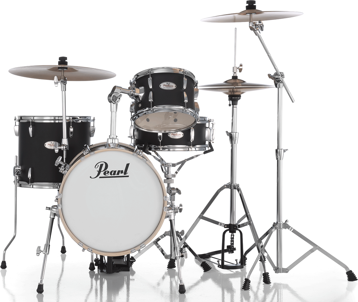 Pearl Kit Midtown Jazette 4 Futs - Matte Black - Jazz Akustik Schlagzeug - Main picture