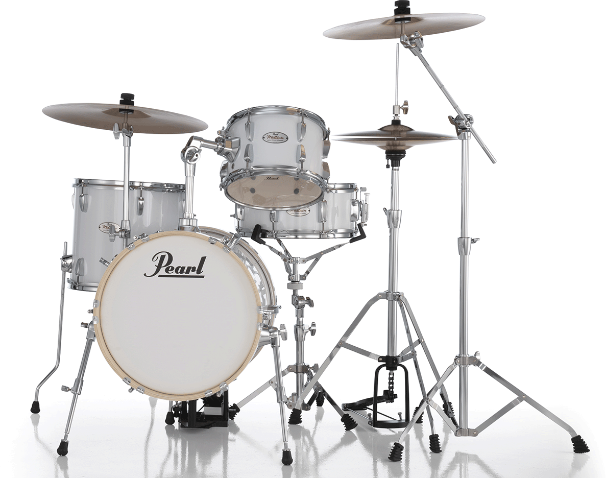 Pearl Kit Midtown Jazette 4 Futs - Pure White - Jazz Akustik Schlagzeug - Main picture