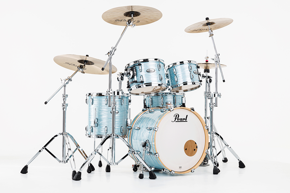 Pearl Pmx904xpc-414 Fusion 20 Pouces - 4 FÛts - Ice Blue Oyster - Akustik Schlagzeug Fusion - Main picture