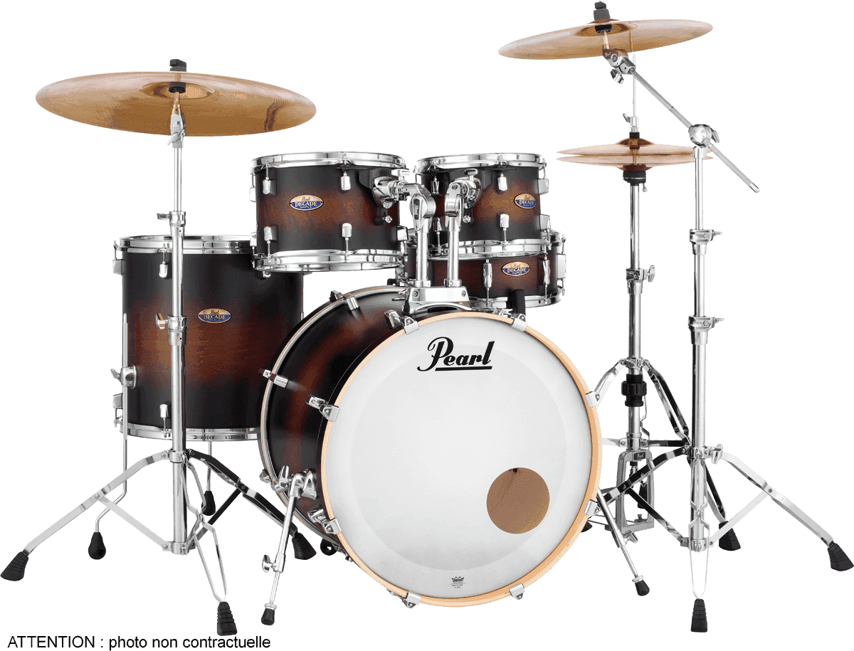 Pearl Ppa Dmp925sc-260 Decade Maple Rock 22 - Satin Brown Burst - Akustik Schlagzeug Fusion - Main picture