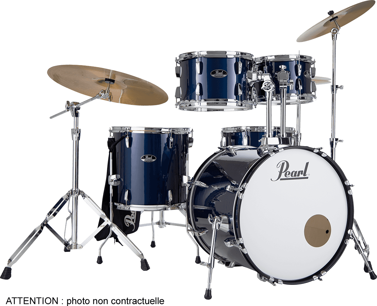 Pearl Roadshow Fusion 20 + B-50 + Ride 20 - 5 FÛts - Royal Blue Metallic - Akustik Schlagzeug Fusion - Main picture