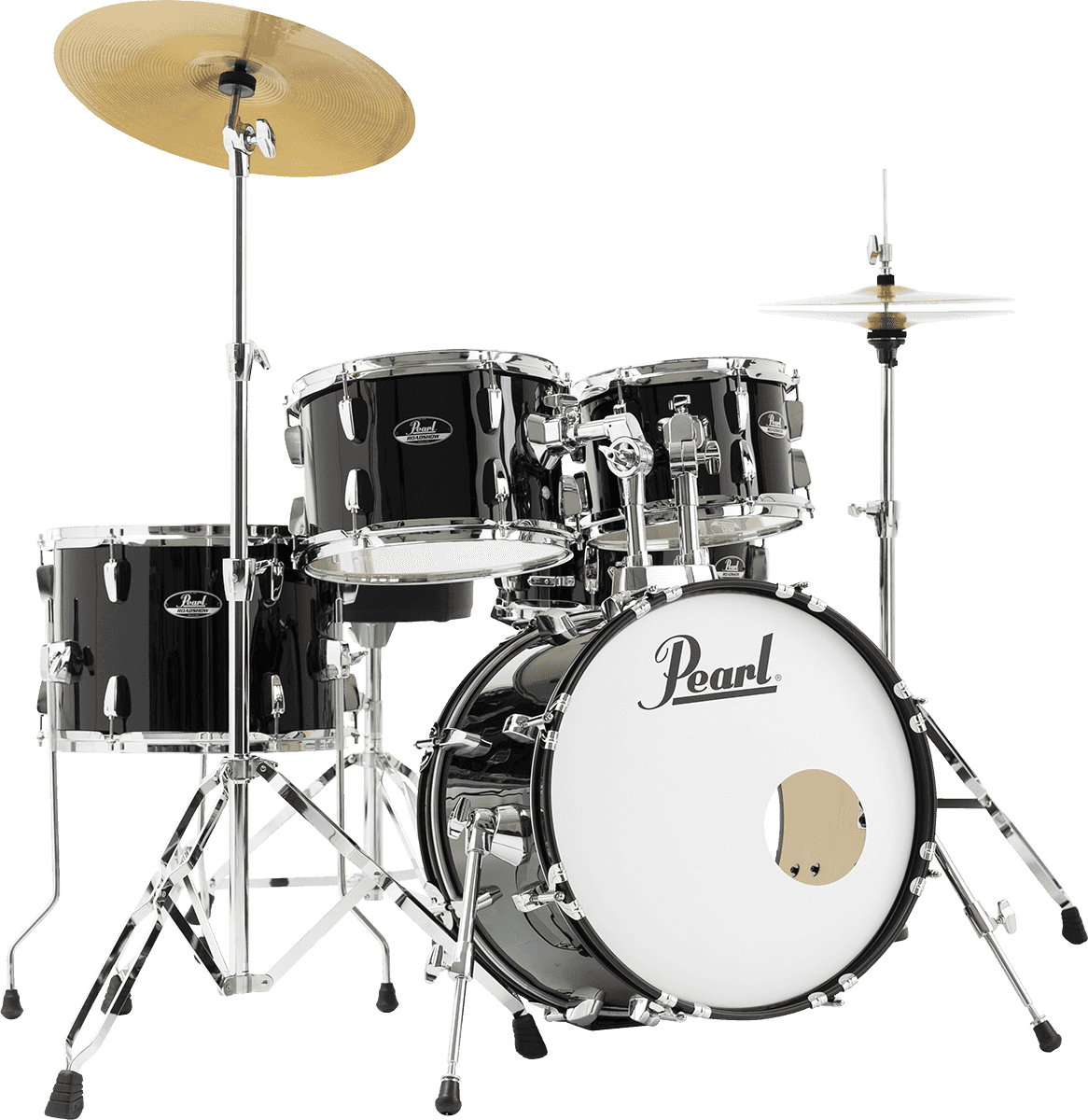 Pearl Roadshow Junior 18 Rss585cc-31 + Pack Sabian Solar - 5 FÛts - Jet Black - Jazz Akustik Schlagzeug - Main picture