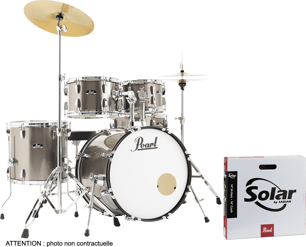 Pearl Roadshow Rss505cc-707 Fusion 20 + Pack - Bronze Metallic - Akustik Schlagzeug Fusion - Main picture